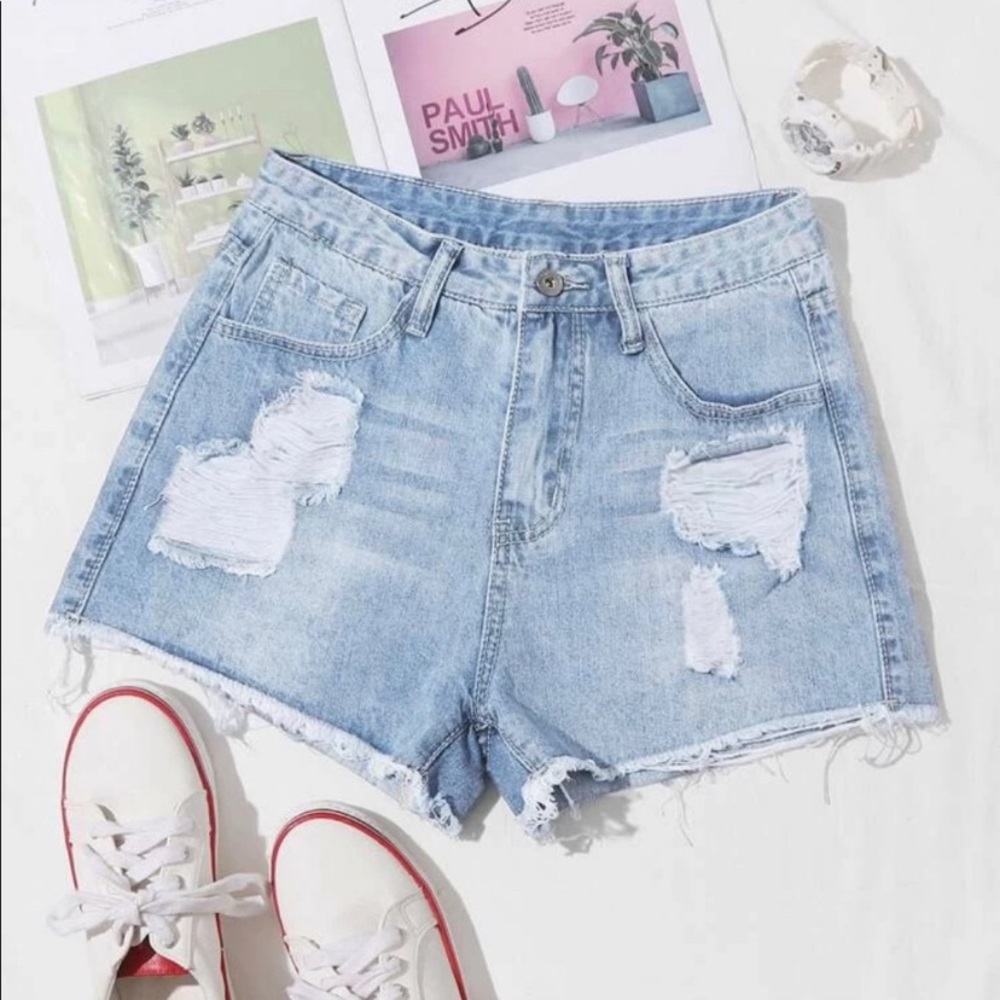 SHEIN blue Jean shorts